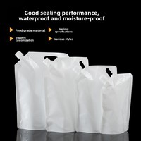 Pochette à bec verseur blanc laiteux en PET/PE de qualité alimentaire pour emballage de boissons, avec impression gravure personnalisée pour le thé au lait en gros