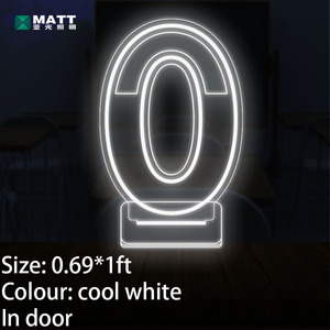 MATT Drop shipping NO MOQ numbers 6 7 <span class=keywords><strong>8</strong></span> 9 0 1 free standing 1ft altezza insegna al neon spedizione gratuita per la decorazione domestica di compleanno - Product Image 5