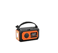 Radio de Emergencia AM/FM Solar Portátil Multifuncional con Manivela, Linterna y Capacidad de 12000 mAh, Molde Privado Personalizado