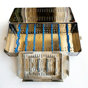 Plateau d'instruments orthopédiques en acier inoxydable, ensemble d'instruments chirurgicaux manuels réutilisables perforés pour hôpital - Product Image 1