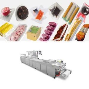 Hot sale flexible vacuum thermoforming packing machine cheese meat automatic food packaging line