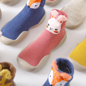 Chaussures pour bébé garçon et fille, automne-printemps, chaussettes antidérapantes pour nourrissons, semelle en caoutchouc souple, premières chaussures de marche pour tout-petits, chaussettes antidérapantes pour le sol - Product Image 3