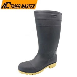 Nouvelles bottes de sécurité en PVC pour hommes, avec embout en acier, anti-perforation, antidérapantes, résistantes à l'huile, aux acides et aux alcalis, imperméables, avec logo personnalisé - Product Image 1