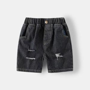 Celana Pendek Denim Bayi Laki-laki, Jeans Sobek Lubang Anjing Kartun, Pakaian Balita Anak Musim Panas - Product Image 4