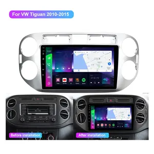 Sentuh Layar 2 Din Mobil Multimedia Gps Navigasi Stereo Radio Android untuk VW Tiguan 2010 2011 2012 2013 2014 2015