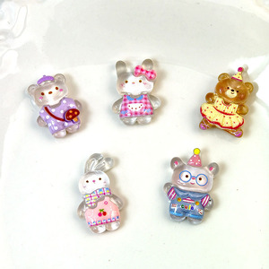 Figuras de resina translúcida de animales en colores mixtos para decoración del hogar y accesorios de manualidades. - Product Image 2