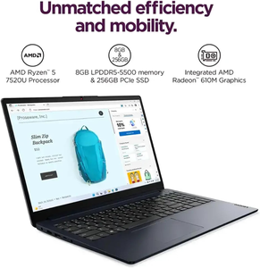 Nuevo Portátil <span class=keywords><strong>IdeaPad</strong></span> de <span class=keywords><strong>15.6</strong></span> Pulgadas OLED FHD 144Hz 300nits Antideslumbrante AMD 8GB LPDDR5 256GB SSD AMD Radeon Windows 10 - Product Image 4