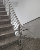 Rampe en acier inoxydable avec câble PVC de 50,8 mm de diamètre, système de main courante pour escalier intérieur, balcon, couloir, villa
