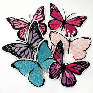 Toppa a farfalla ricamata colorata, distintivo a forma di insetto, applicazione termoadesiva per vestiti <span class=keywords><strong>da</strong></span> ragazza, borse, cappelli, decorazioni fai <span class=keywords><strong>da</strong></span> te per <span class=keywords><strong>giardino</strong></span> - Product Image 1