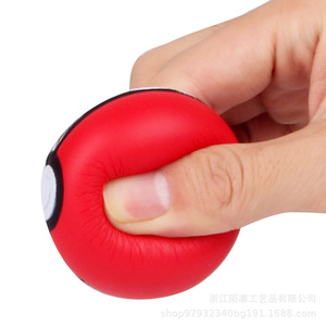 Cartoon Anime Pokball Shape Stress Ball Pu Foam High <b>Rebound</b> Toy For Kids 5-7 Years Unisex Fidget Toy - Product Image 2