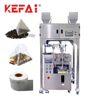 KEFAI Machine d'emballage automatique pour petits sachets pyramidaux en nylon à pochette triangulaire intérieure et extérieure pour thé