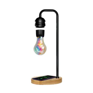 Yüzen lamba manyetik levitasyonunun masa lambaları ampul yatak odası için masa oyuncakları ile telefon kablosuz şarj