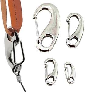 Нержавеющая сталь, 316, морской оснастки, крючок для ворот, 30 мм, пружинный карабин, зажим для флага, фурнитура для яхт, лодки, Яйцевидный крюк - Product Image 2