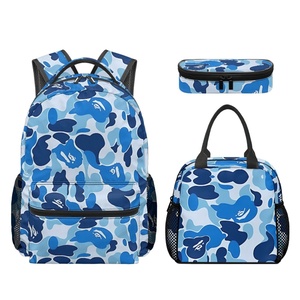 Mochila con estampado completo <span class=keywords><strong>FACEBOOK</strong></span> HOT SELL, estuche para lápices escolar, bolsa de almuerzo moderna para estudiantes, niños y niñas, paquete de 3, bolsa para <span class=keywords><strong>parejas</strong></span> - Product Image 1