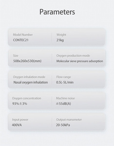 CONTEC CONTEC21 Concentrateur d'oxygène <span class=keywords><strong>portable</strong></span> SPO2 Oxygénateur de densité - Product Image 3