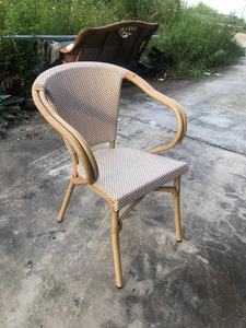 Hiện đại Vòng ban công Bàn cà phê ngoài trời Patio đồ nội thất quán cà phê khách sạn wicker kim loại khung nhôm PE mây Ghế bộ - Product Image 6