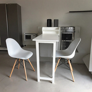 Bureau pliable mural moderne, design flottant avec pieds de soutien <span class=keywords><strong>pour</strong></span> salle à manger, cuisine ou buanderie, petite <span class=keywords><strong>table</strong></span> de bureau - Product Image 2