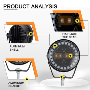 ไฟสปอร์ตไลท์มอเตอร์ไซค์ LED กำลังสูง 30W ขนาด 4 นิ้ว 2SMD พร้อมวงแหวน Halo สองสี ไฟตัดหมอกกันน้ำ ไฟหน้าขับขี่ รุ่น MO-215 รับประกัน 1 ปี - Product Image 6