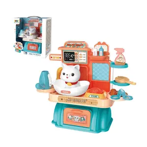 Wholesale Mini Table Kids Play Pet Beauty Set Family Games Pretend Toys Vet Kit Toy