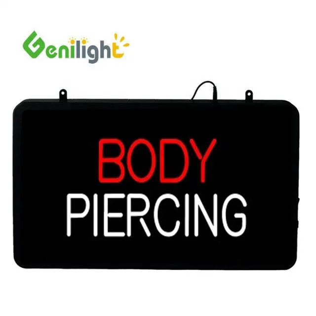 Genilight 56*33 cm body piercing and the tattoos led neon sign