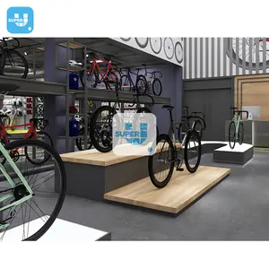 Modern Custom Cycling Retail Shop Interior Design Decoration Wholesale Electric City Bike Shop Display Rack