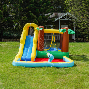 库存椰子树主题家庭使用充气蹦床滑梯城堡儿童户外和室内出售 - Product Image 6
