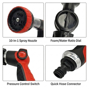 Pistolet à mousse haute pression pour lavage auto, canon à mousse neige 5 gallons, pistolet pulvérisateur d'eau <span class=keywords><strong>portable</strong></span> pour le nettoyage professionnel et domestique des véhicules - Product Image 2