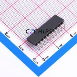 HX PM2.0-1x10P WC H6.35 Pin Socket Bent Lead Through Hole,P=2mm Connector 1x10P 2mm Square Hole Right Angle Insert - Product Image 2