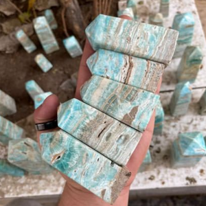 Venta al por mayor de torres de cristal de hemimorfita natural del Caribe, varitas curativas, gemas y rodajas de cristal, decoraciones de cristal - Product Image 4