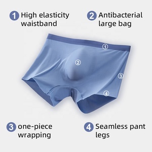 YXKISSY OEM ODM hombres breve ropa interior antibacteriana calzoncillos sin costuras fino desnudo alto estiramiento cómodo transpirable Boxers - Product Image 5