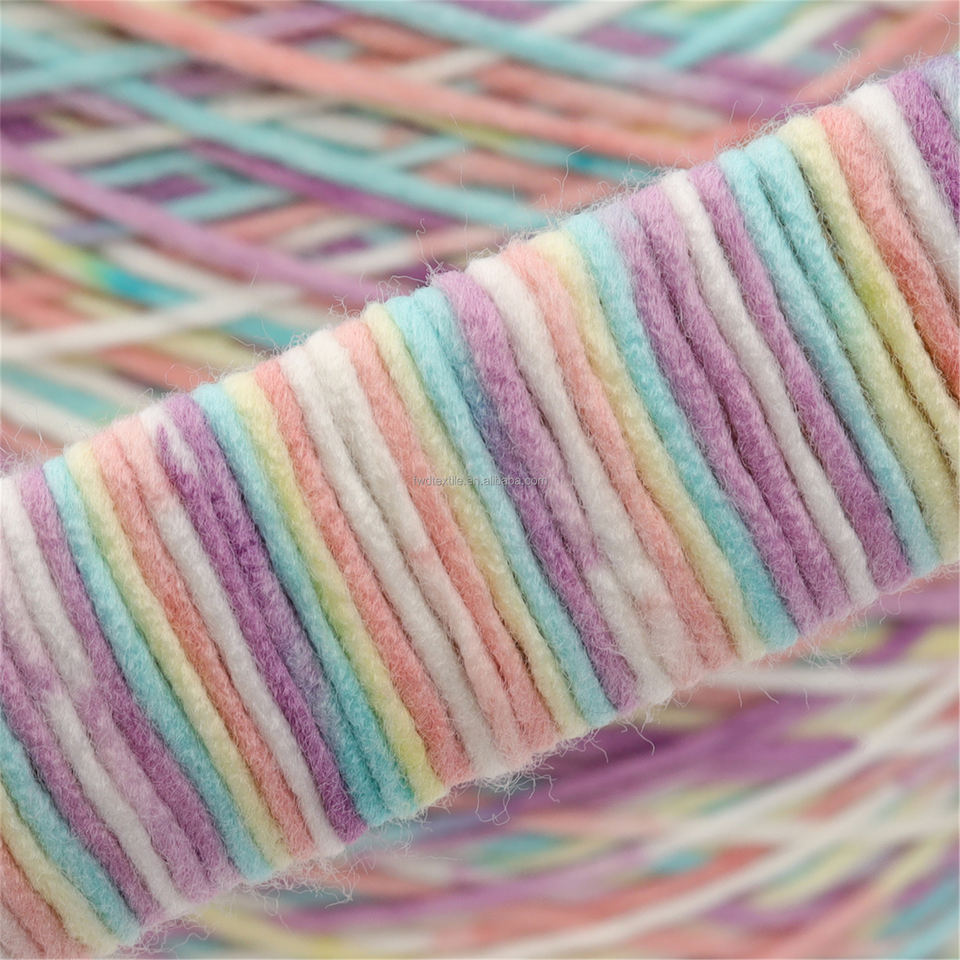 Colorful Space Dyed 100% Acrylic Yarn | Soft Multi-colored Knitting ...