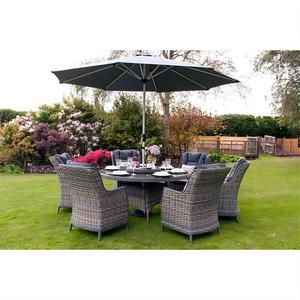 Moderno all'aperto 6 persone giardino rotondo Set da pranzo in Rattan balcone mobili in Rattan <span class=keywords><strong>Lazy</strong></span> <span class=keywords><strong>Susan</strong></span> - Product Image 2