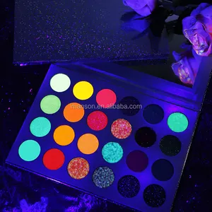 Fluorescenza Al Neon di Pigmenti 24 Colori Pressed Eyeshadow Palette per Halloween Trucco