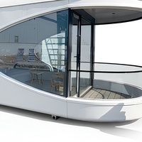 Capsule spatiale de relaxation, résidence mobile compacte et structure préfabriquée, capsule spatiale créative pour le tourisme culturel
