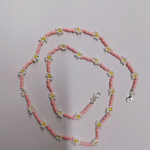 Anti-Lost Daisy Flower Seed Beads Hang on Facemask Neck Face-mask Glasses Lanyard Holder Chain for Maskes