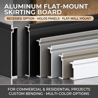 Plinthe murale invisible encastrée en alliage d'aluminium pour carreaux et panneaux muraux – Plinthe métallique minimaliste