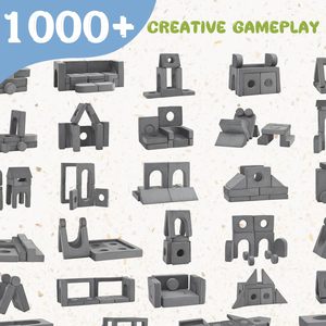 Canapé modulaire pour enfants, 22 pièces, mobilier <span class=keywords><strong>de</strong></span> salle <span class=keywords><strong>de</strong></span> jeux pour enfants, convertible en mousse et coussin <span class=keywords><strong>de</strong></span> <span class=keywords><strong>sol</strong></span>, mousse éponge - Product Image 4