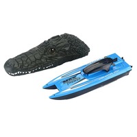 YT 2.4G Jouet bateau télécommandé RC en plastique, simulation électrique, haute vitesse, pour aquarium, piscine, rivière, Alligator et Crocodile