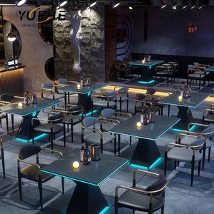 <span class=keywords><strong>Led</strong></span>バーコーヒーテーブルと椅子の組み合わせウエスタンライトカラーブースソファシートコーヒーショップレストラン<span class=keywords><strong>Led</strong></span>ライトテーブルと椅子 - Product Image 3