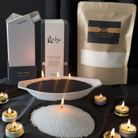 Bougie en cire de sable avec logo client, non toxique, effet nacré, pour décoration de mariage