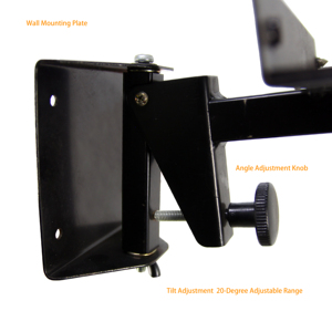 K-3009B Adjustable Metal 20kg Capacity Flexible Sizing No-Drill Protection Wall Mount <b>Speaker</b> Audio <b>Stand</b> - Product Image 3