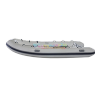 Bateau gonflable Kaboats gris clair pour la famille, bateau à rames gonflable, kayak, bateau de pêche en rivière, bateau gonflable en PVC Hypalon avec moteur