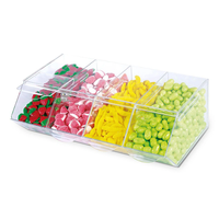 Distributeur empilable de présentoir en acrylique de grande capacité de porte-bonbons en acrylique pour biscuit de bonbons Vente en gros personnalisée