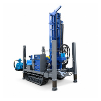 Foreuse de puits d'eau diesel 220V de 200m montée sur chenilles, machine de forage DTH avec moteur LIANGFEI à vendre