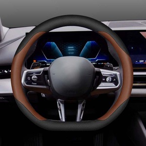 Funda Deportiva Bicolor para <span class=keywords><strong>Volante</strong></span> de BMW <span class=keywords><strong>Suzuki</strong></span> <span class=keywords><strong>Swift</strong></span>, Base Plana, Perforada, Transpirable, Cómoda, Personalizada - Product Image 1