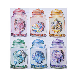 20 feuilles par paquet d'autocollants décoratifs Crystal Story Series Crystal-themed Aquascaping Base Stickers - Product Image 5