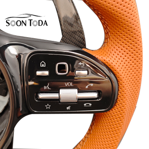 Volant sport en cuir et fibre de carbone HighCustom pour <span class=keywords><strong>Mercedes</strong></span> Benz W205 W212 W213 W222 S550 <span class=keywords><strong>GLA</strong></span> X156 GLC63 pour le changement de vitesse - Product Image 4