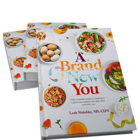 Buku memasak sampul keras profesional Tiongkok menampilkan Offset kertas berkualitas tinggi titik cetak timbul UV untuk pengemasan karton