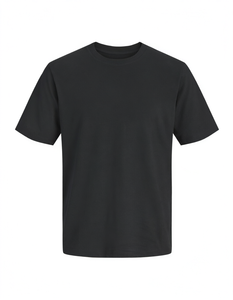 Camiseta Negra para Hombre, 100% Algodón Orgánico, Cuello Redondo, Manga Corta, Corte Regular, Estilo Casual, Básica para el Verano, para Uso Diario - Product Image 1