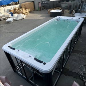 Spa rectangulaire extérieur en gros, 5,5 m, <span class=keywords><strong>piscine</strong></span> à remous, spa familial en acrylique, fonction de massage à jets d'air pour une utilisation en jardin - Product Image 6